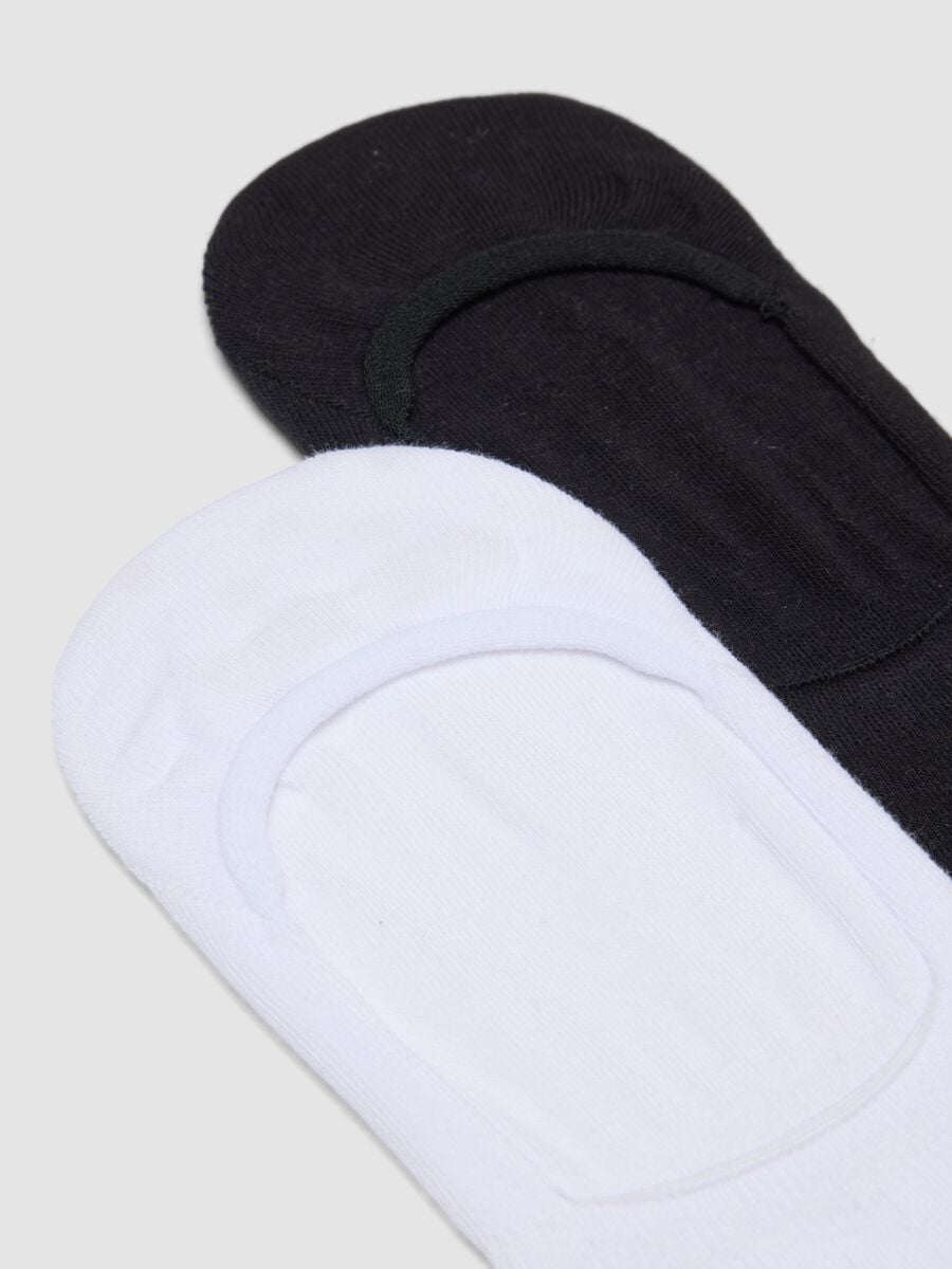 2-pack of multicolour invisible socks in stretch cotton blend_2