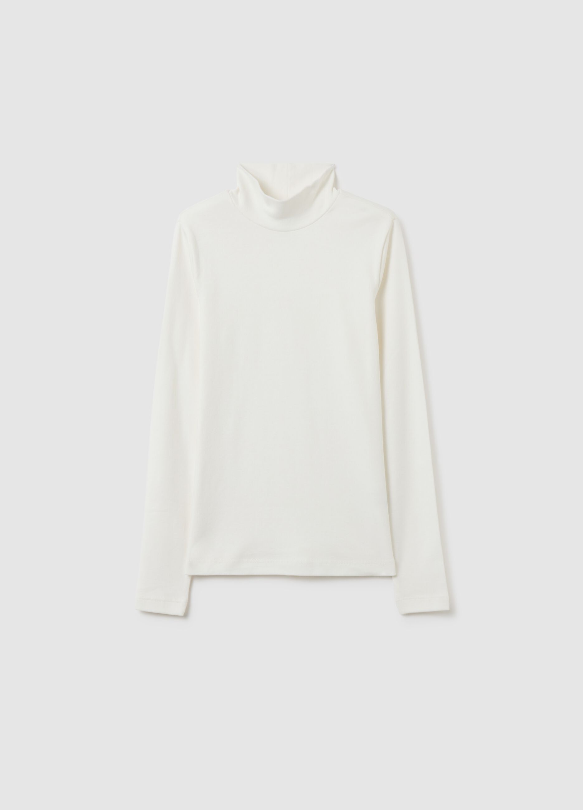 Girls' pure cotton white slim fit T-shirt