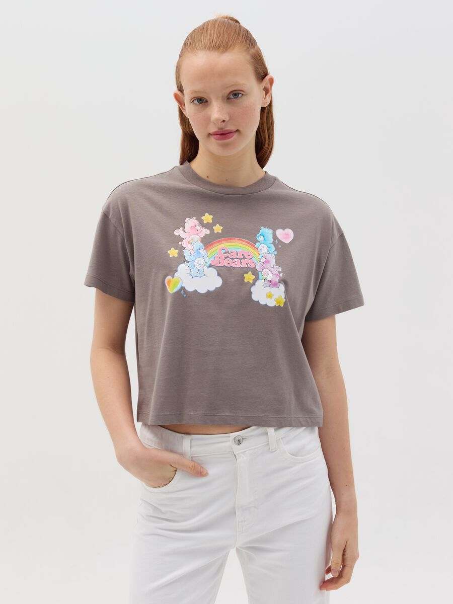 Cropped T-shirt with "Care Bears” print_0