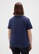 Women's pure cotton blue t-shirt with logo_3