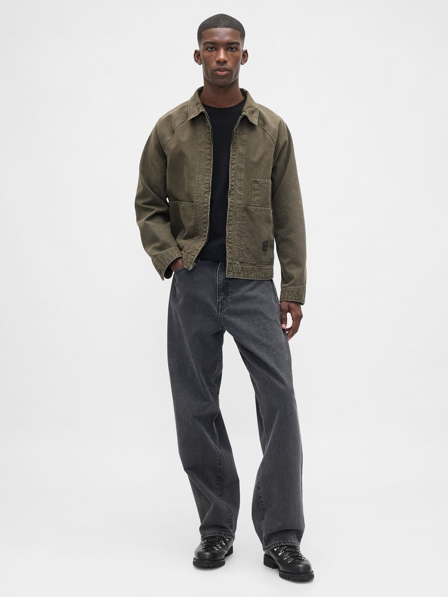 Green jacket in pure cotton_2