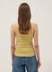 Yellow striped pure cotton regular-fit tank top_3