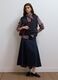 Gonna midi in denim di puro cotone_1