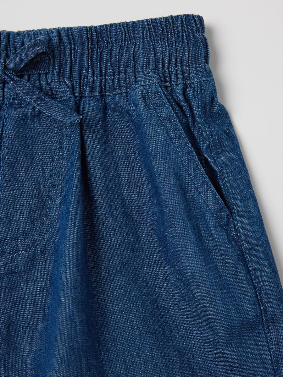 Blue denim shorts for girls_2