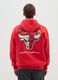 Red hoodie with Chicago Bulls logo_2