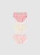 Baby Girls' Multicolour Cotton Blend Regular Fit Panties Tripack_0