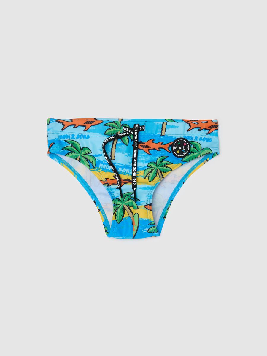 Maui & Sons Graphic Swim Brief_0