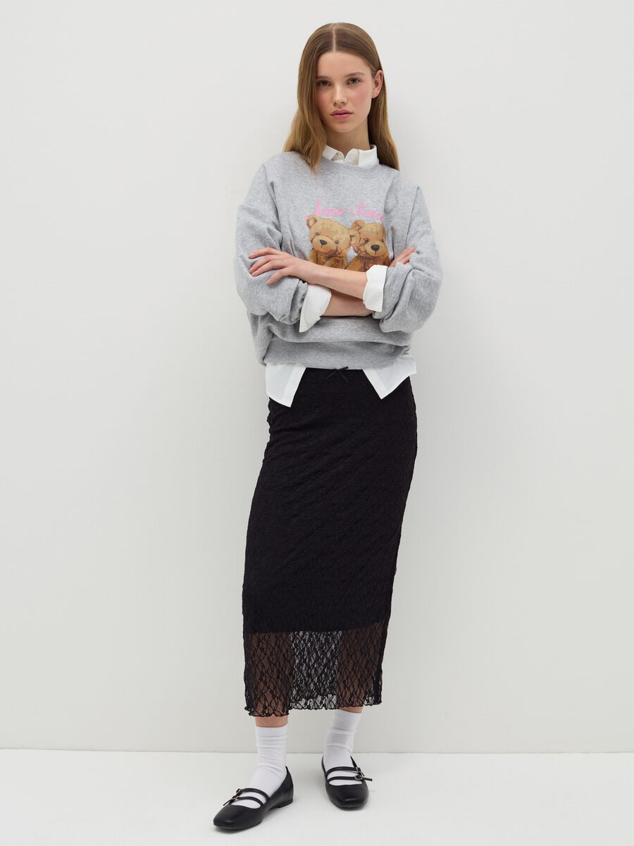 Long skirt in lace_0
