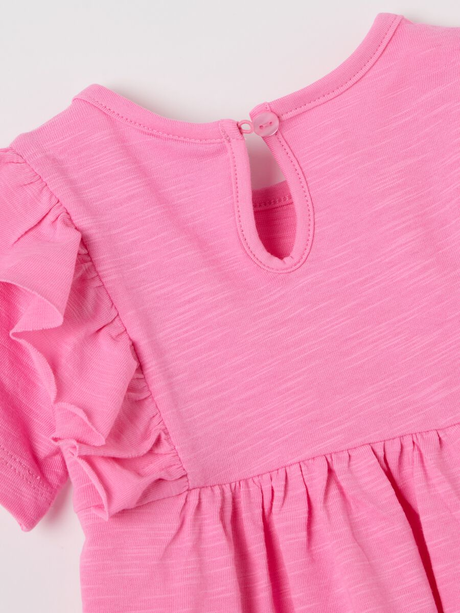 Cotton T-shirt with flounces_2