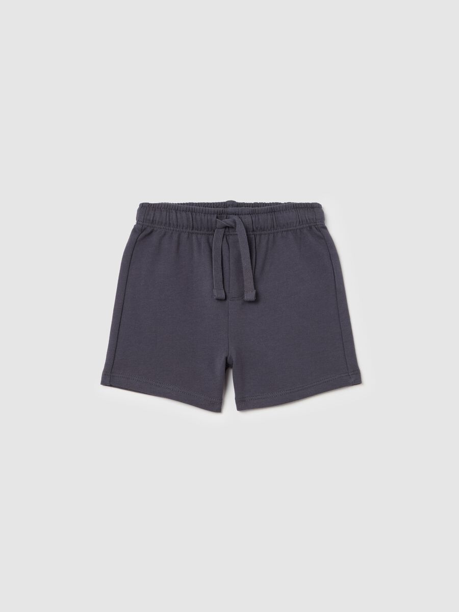Cotton Bermuda shorts with drawstring_0