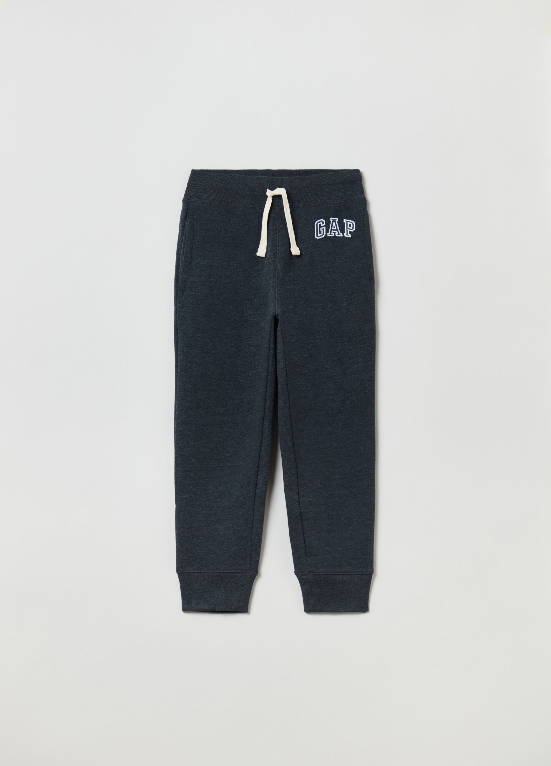 Fleece joggers with logo embroidery