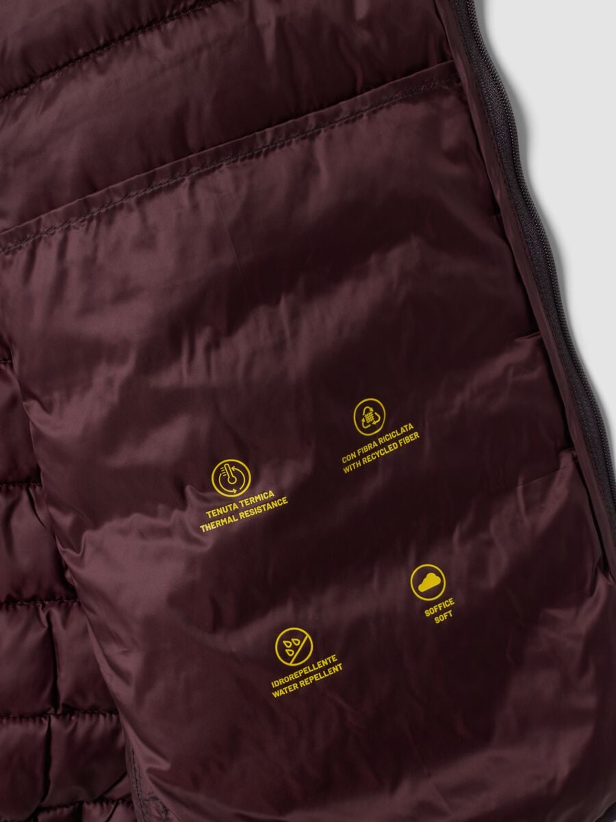 Purple Ultralight padded gilet with zip_1