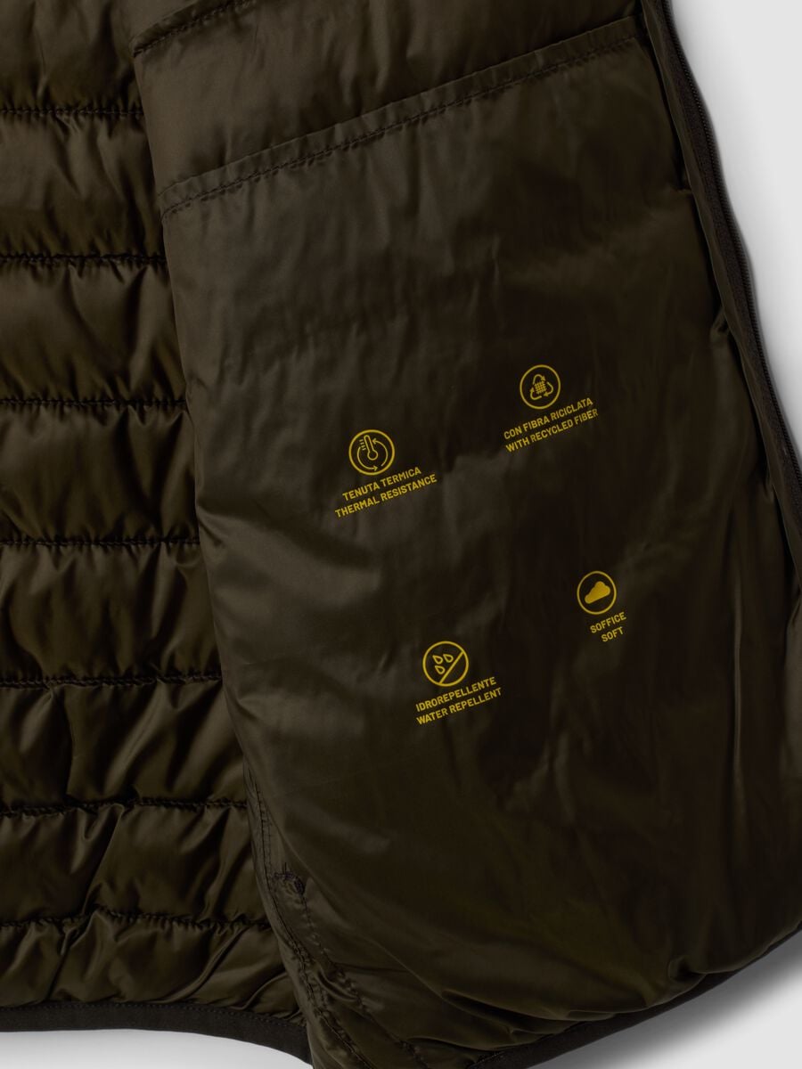 Brown Ultralight Padded Gilet with Zip_1