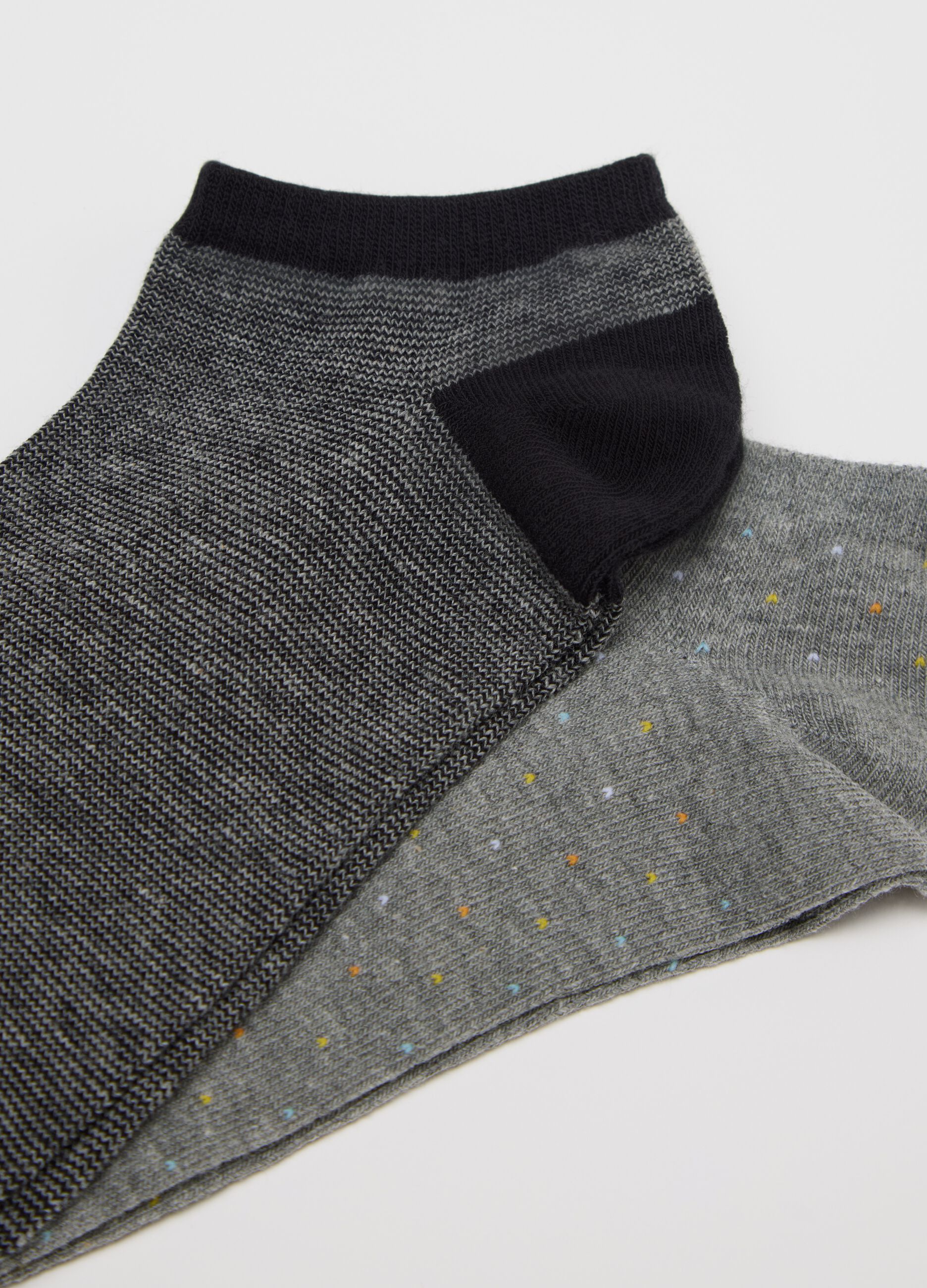 Five-pair pack grey stretch shoe liners