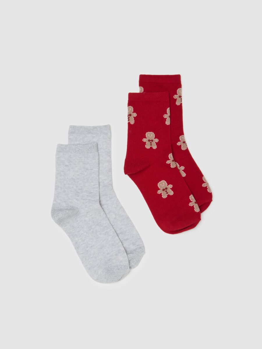 Two-pack short multicolour cotton-blend socks_0