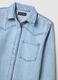 Blue denim pure cotton shirt regular fit_5