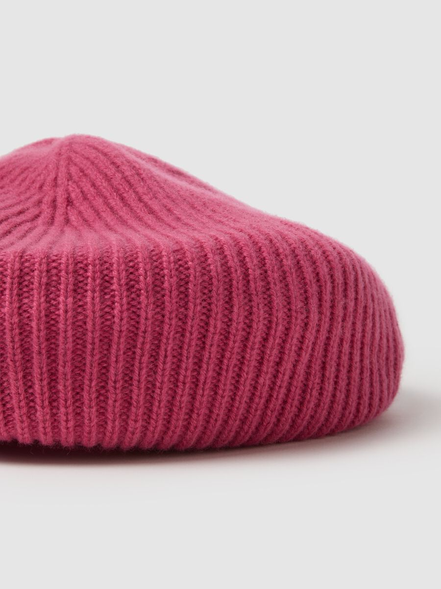 Girls' Pink Pure Wool Beret_2