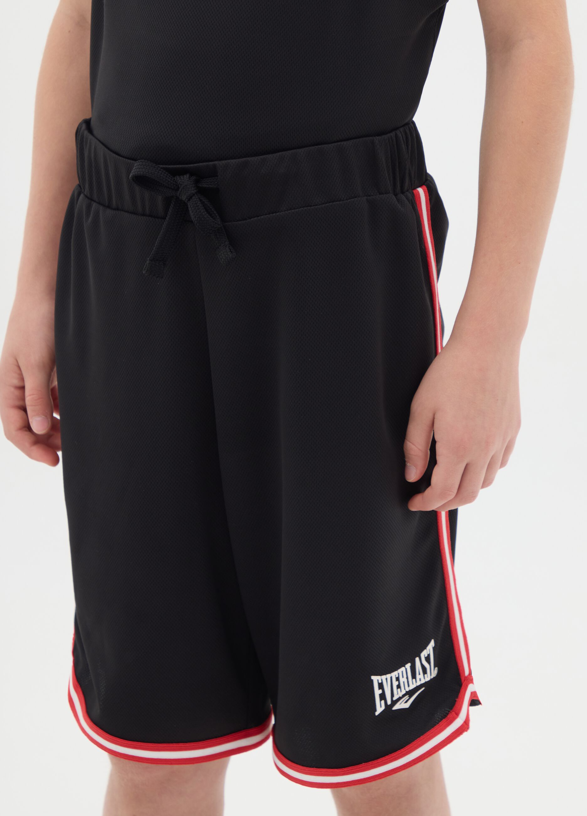 Boys' black fabric sports outfit
