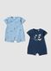 2-pack multicolour pure cotton baby rompers with Mickey Mouse_0