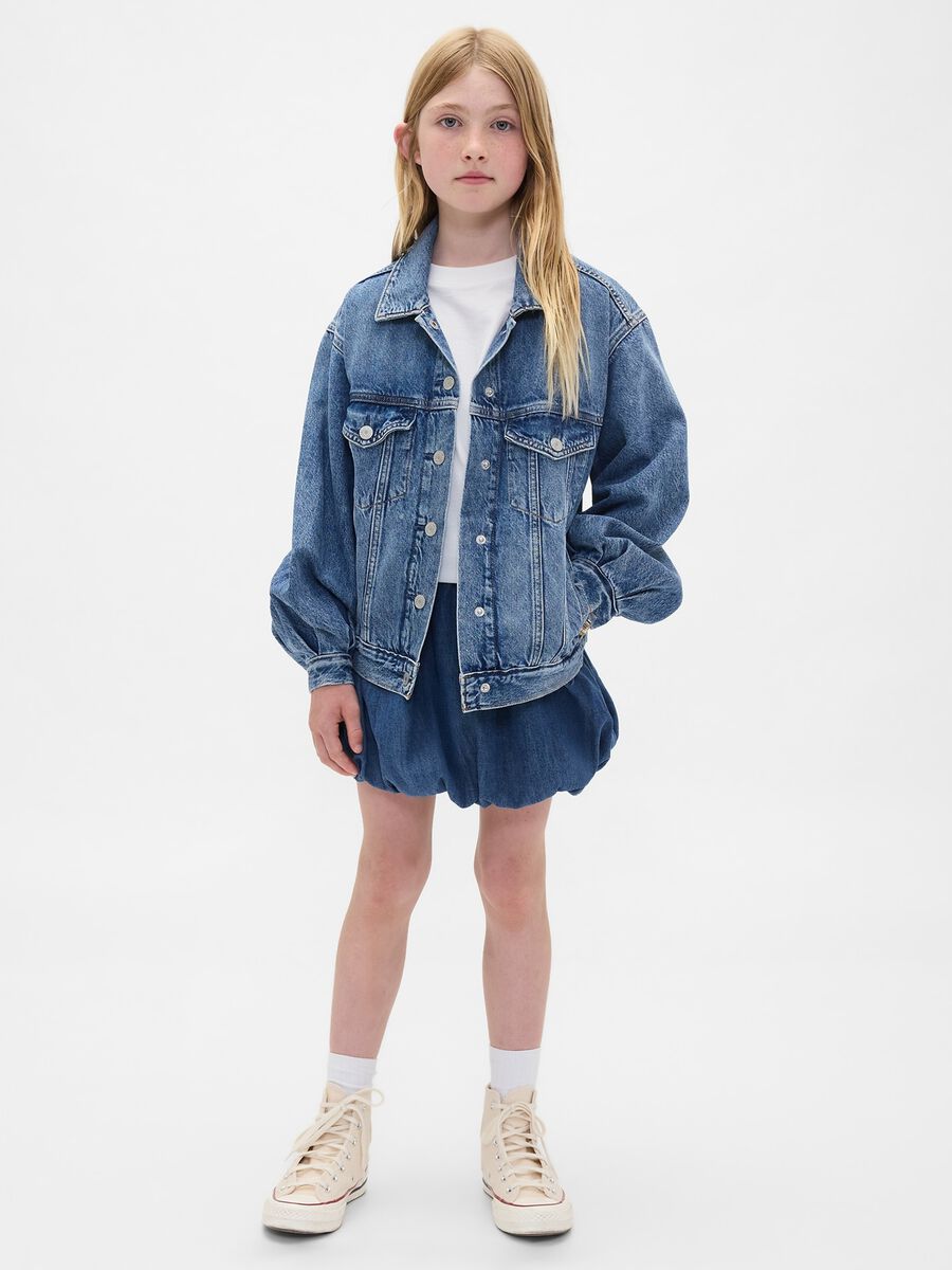 Gonna denim corta per bambina_0