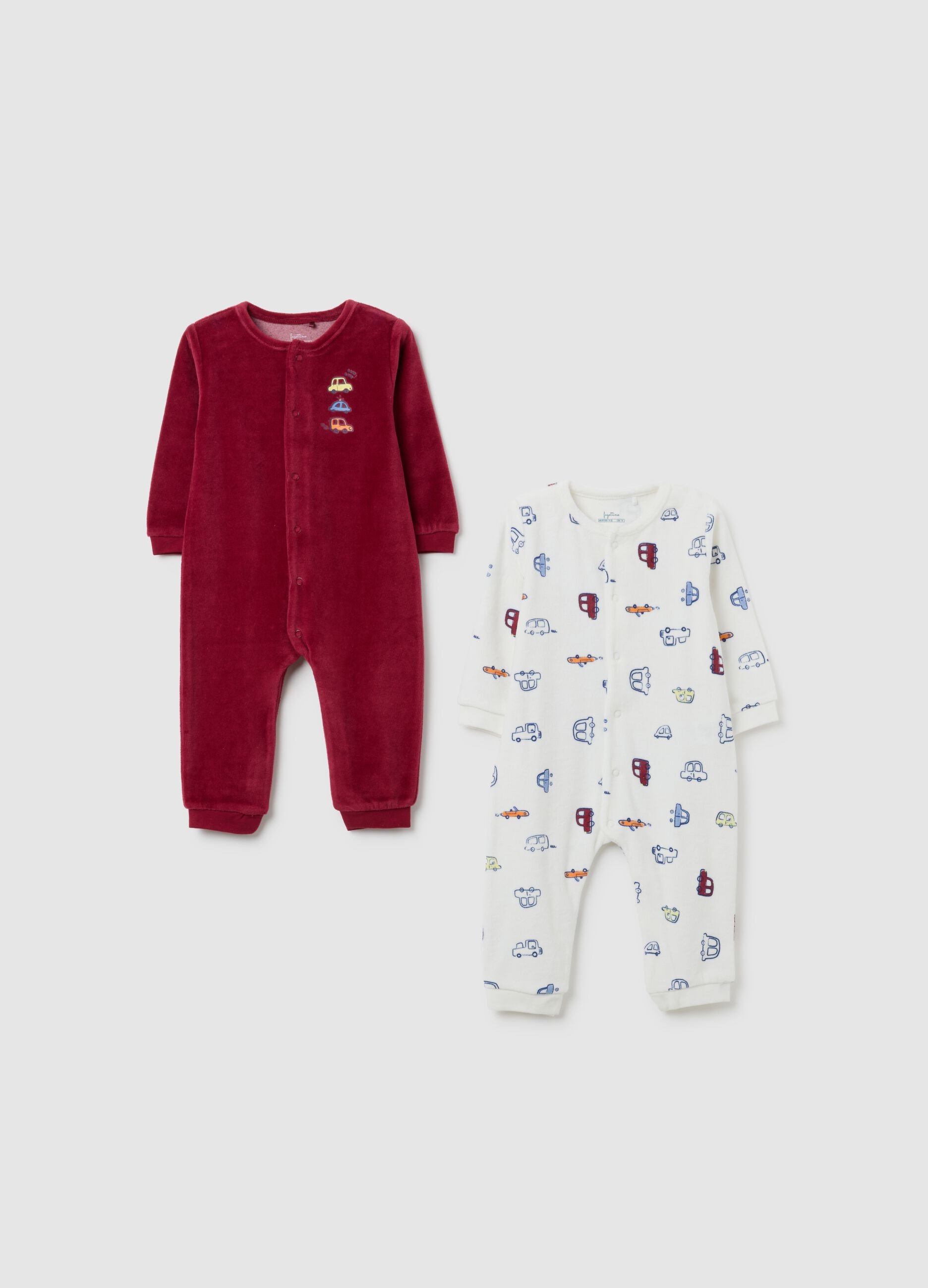 Kid's multicolour cotton blend romper set with prints