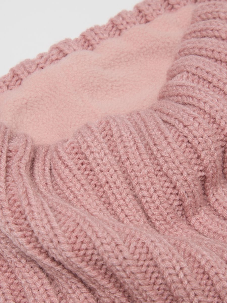 Pink neck warmer for girls_1