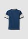 Blue pure cotton short-sleeve polo shirt_4
