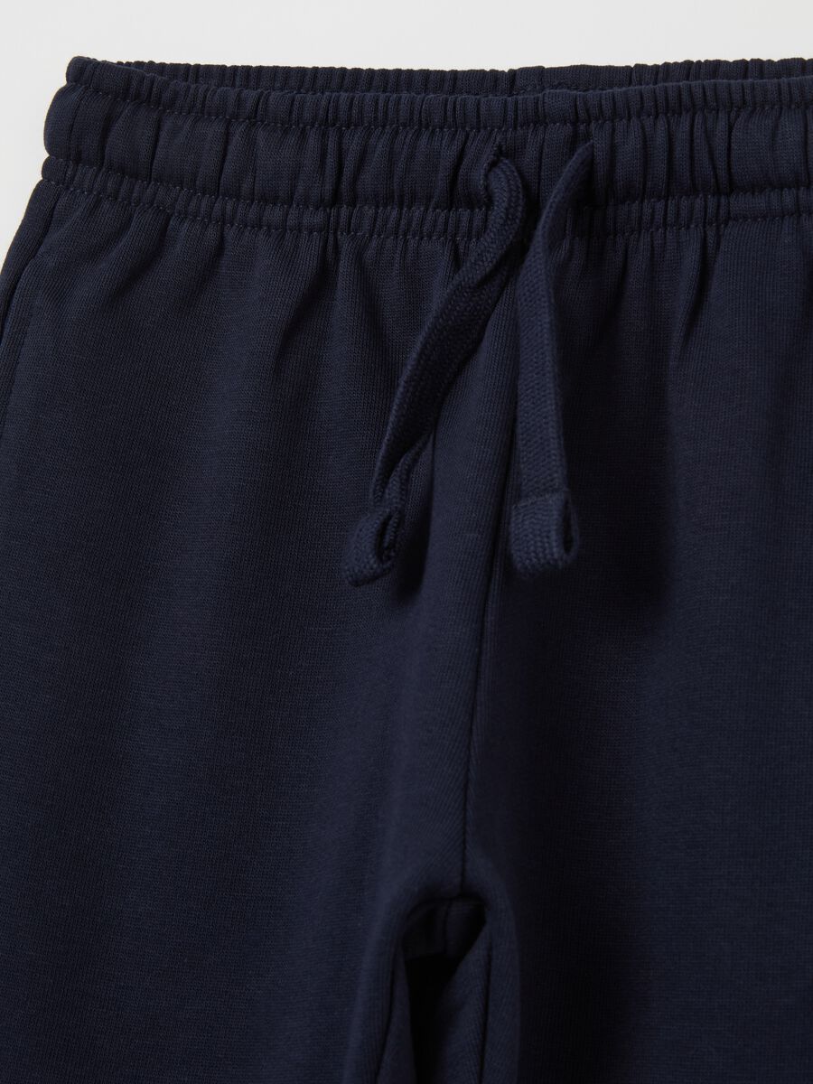 Organic cotton joggers with drawstring and print_3
