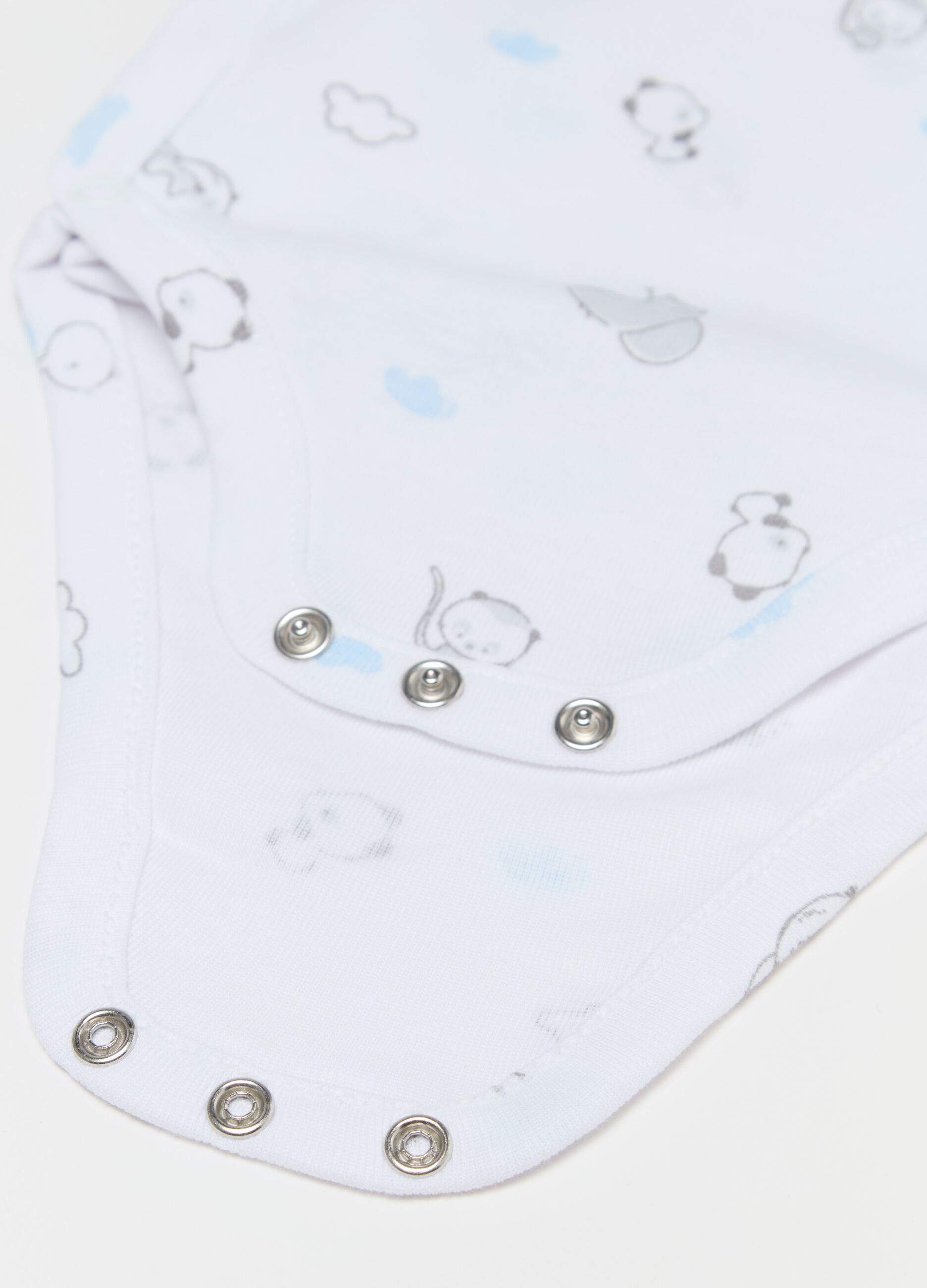 Two-pack bodysuits in organic cotton with animals print