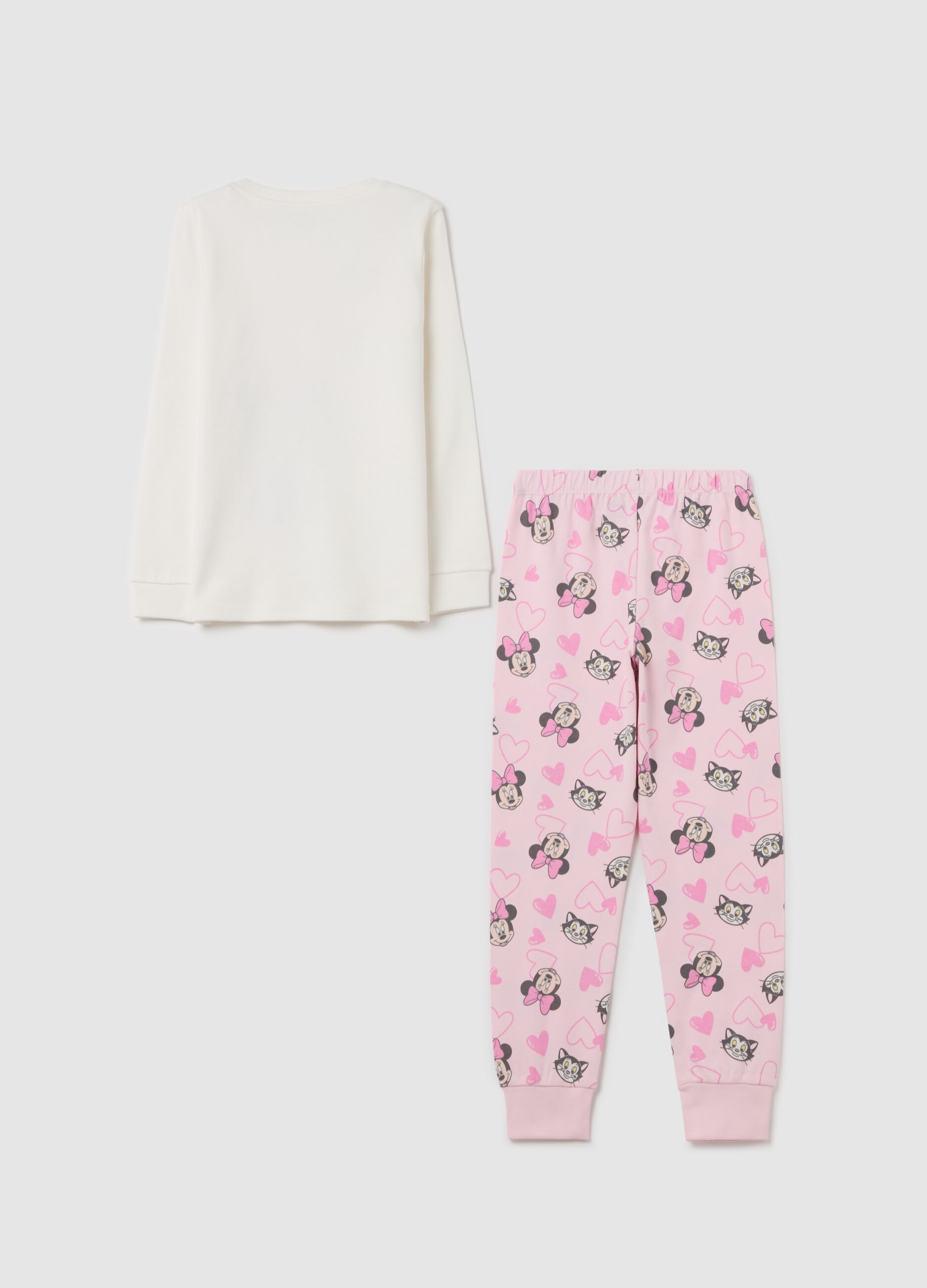 Cotton pyjamas with Minnie Mouse and Figaro print