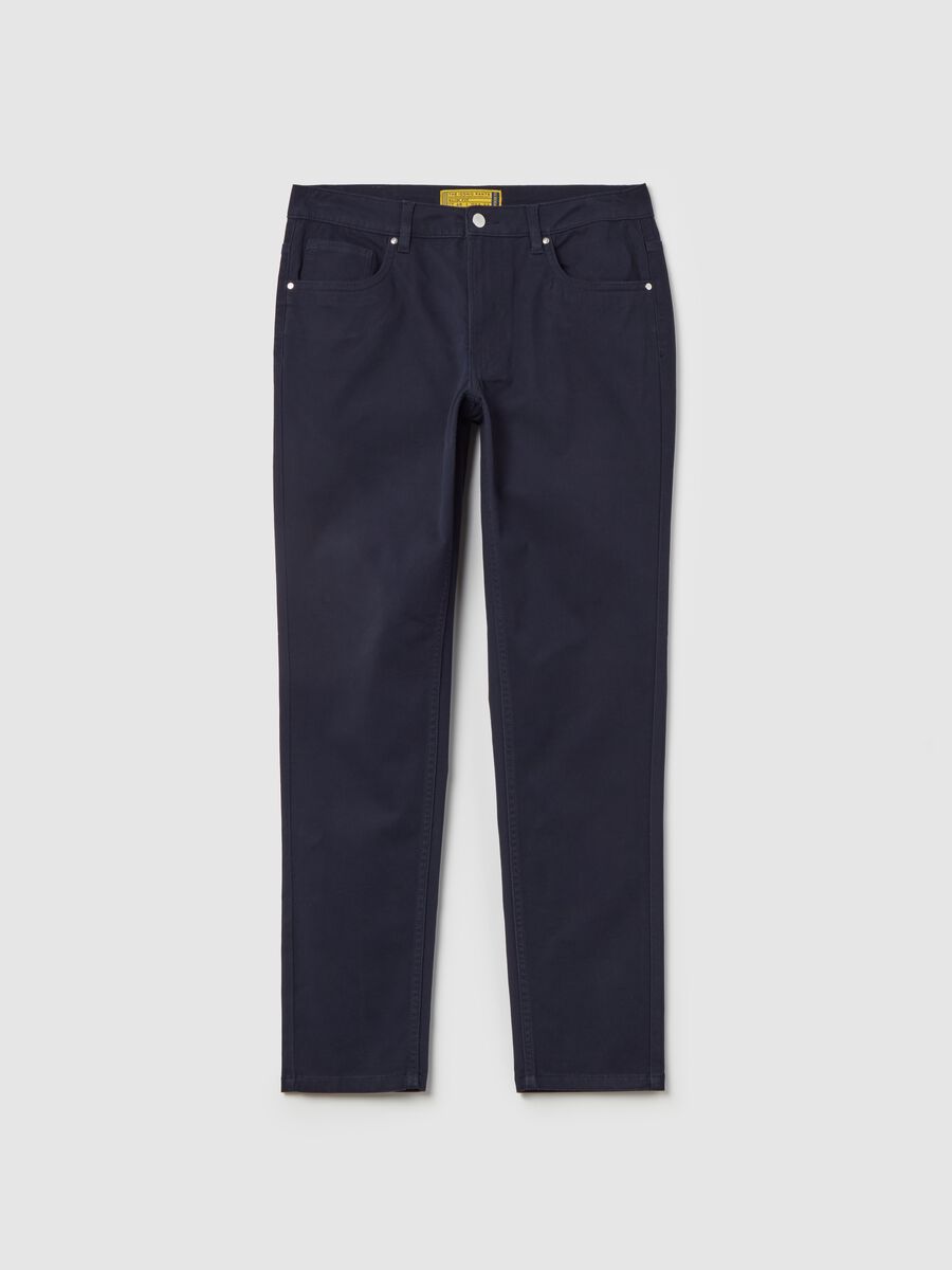 Trousers with five pockets and couture stitched weave_4