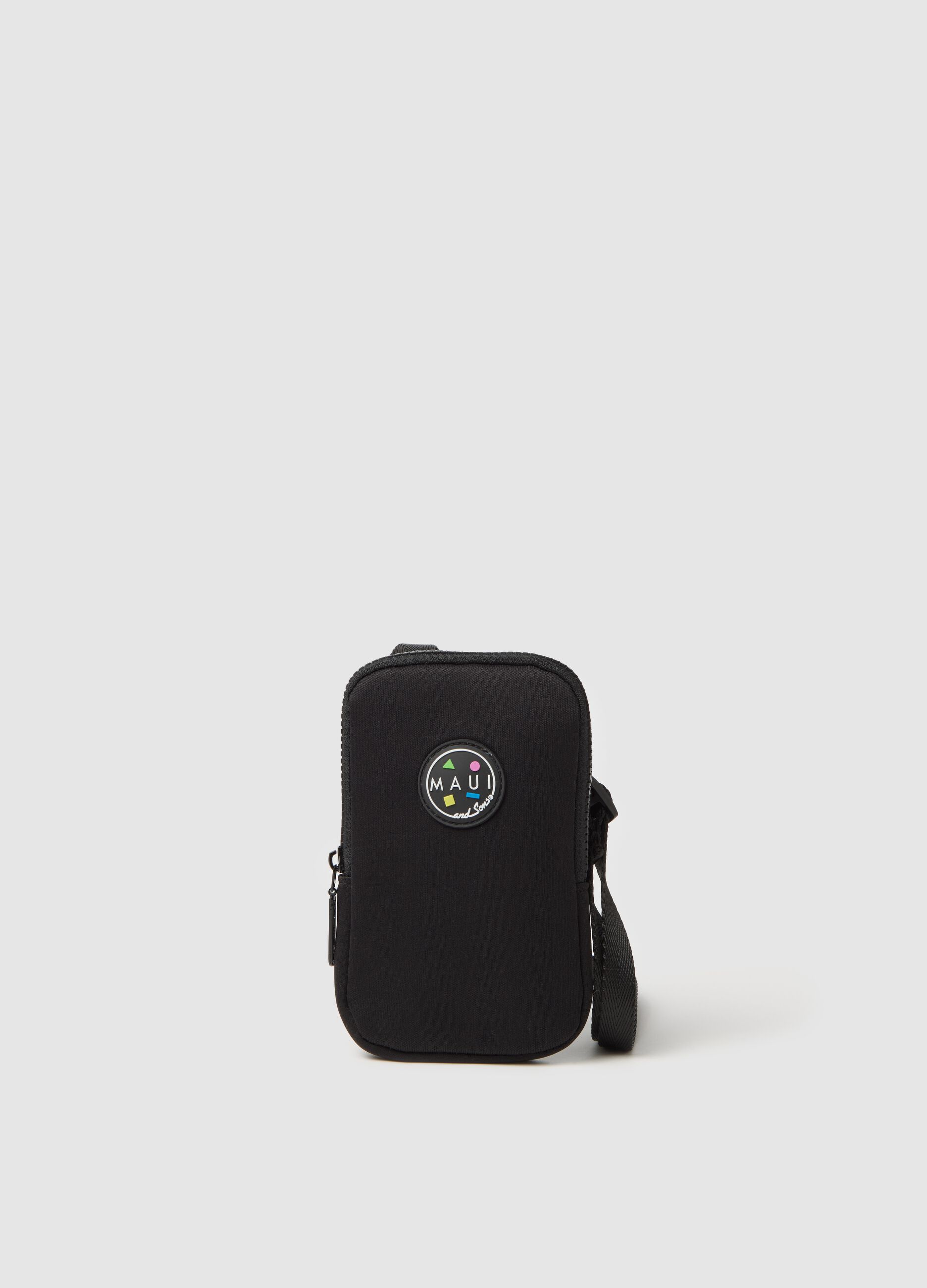 Borsa da uomo in nero con chiusura a zip
