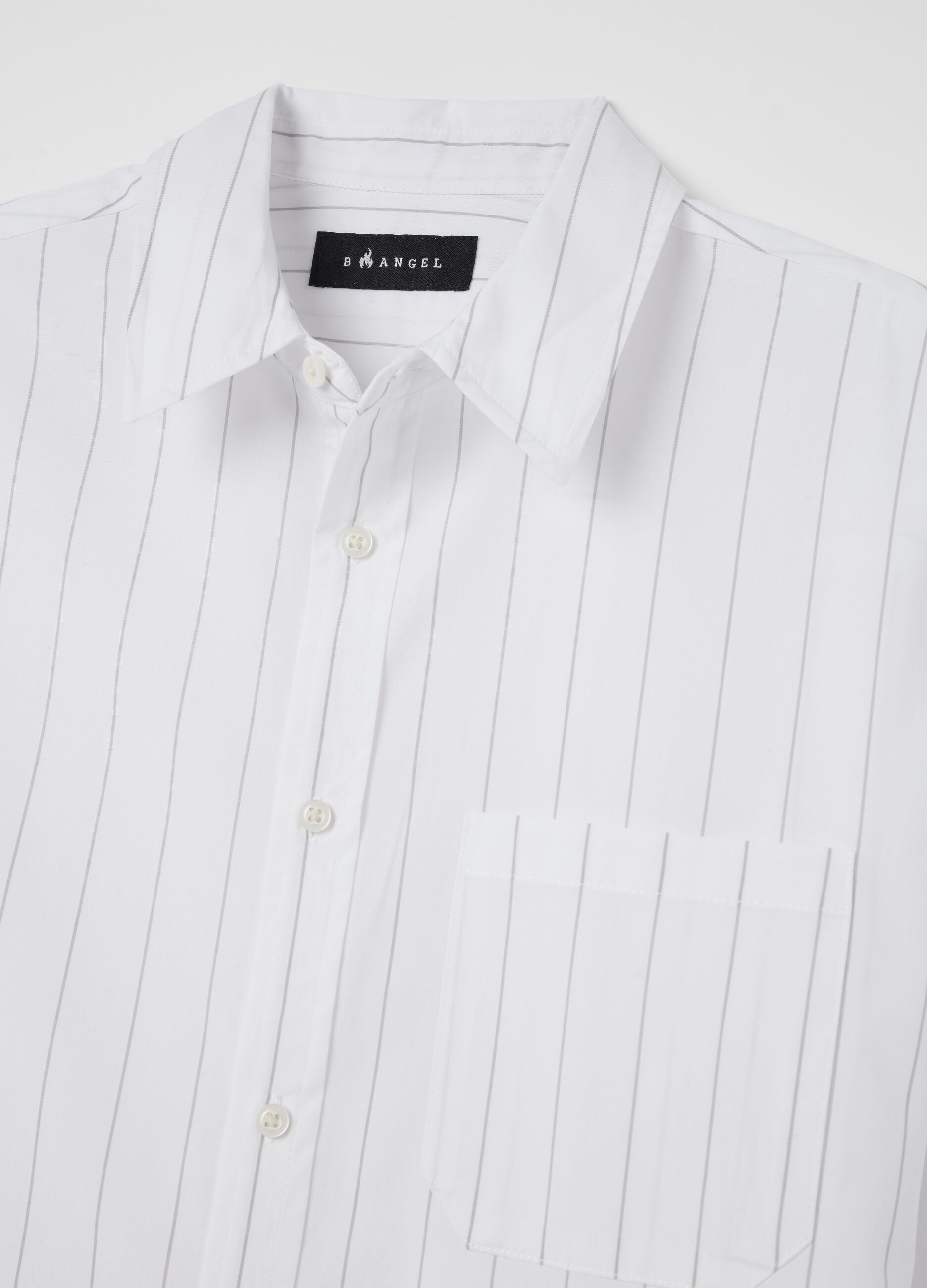 Pinstriped shirt with pocket