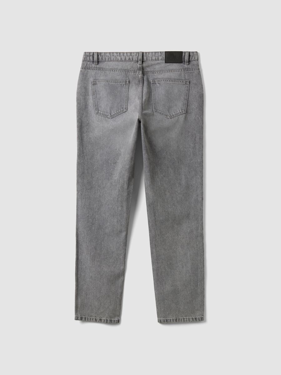 Grey slim-fit jeans in cotton and viscose blend_2