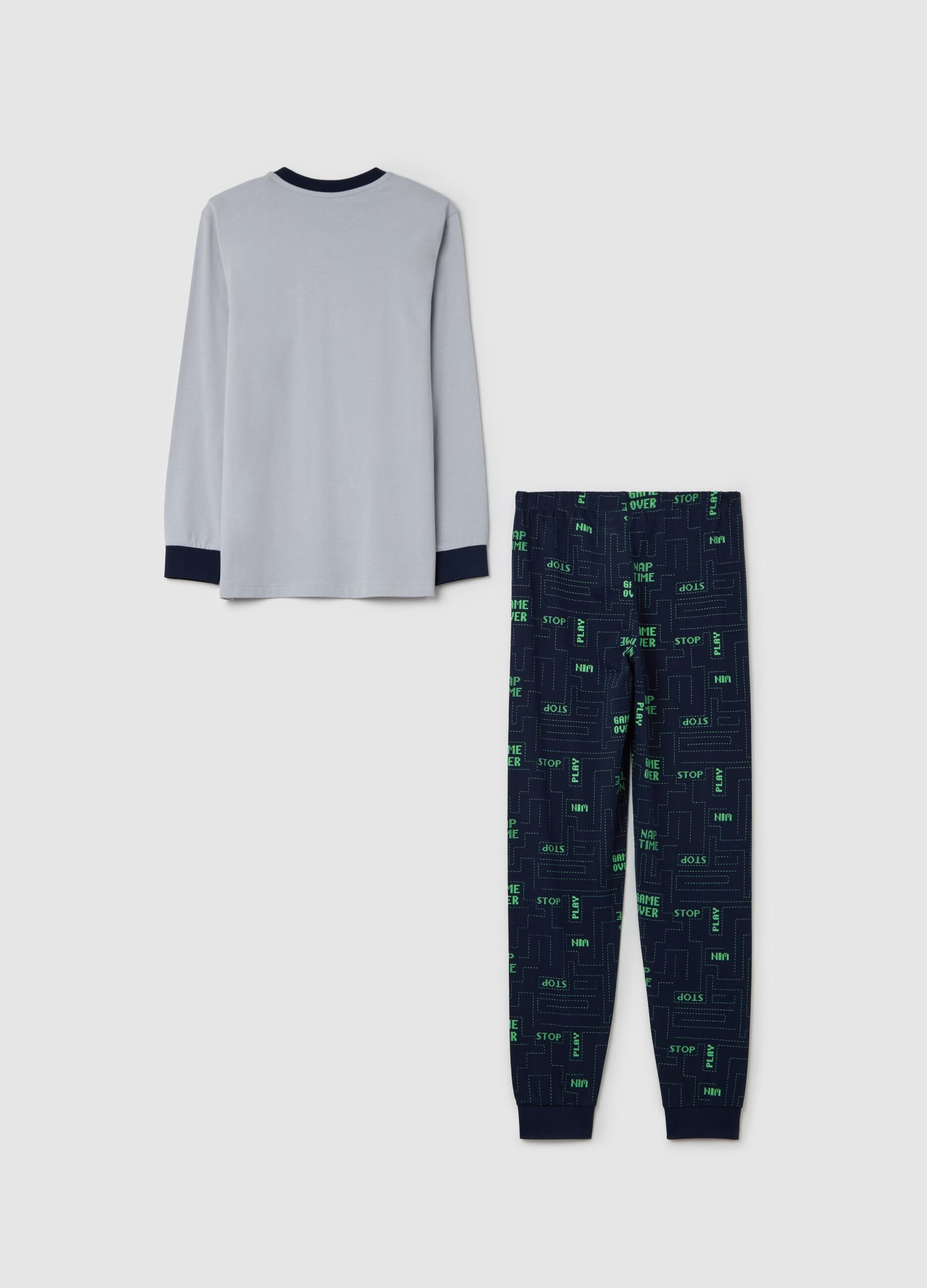 Long pyjamas with video game print