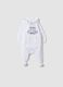White hooded sleepsuit in pure organic cotton_0
