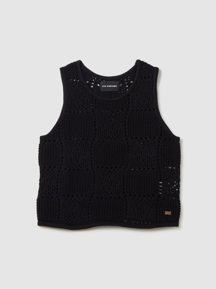 Les Copains Black Cotton Top_4