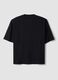 Black pure cotton crew-neck T-shirt with chest pocket, boxy fit_6