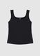 Black regular fit tank top with wide straps_4