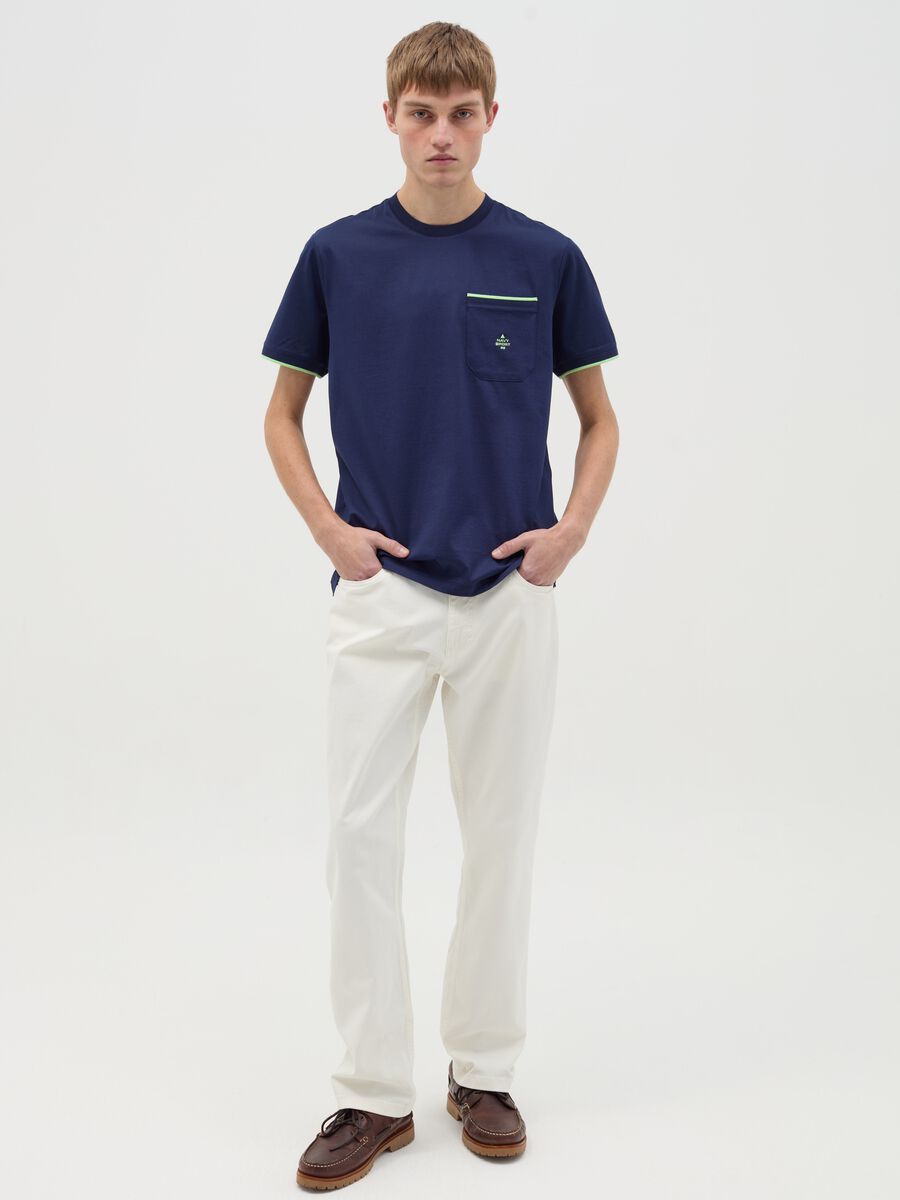 T-shirt with pocket and logo embroidery_1