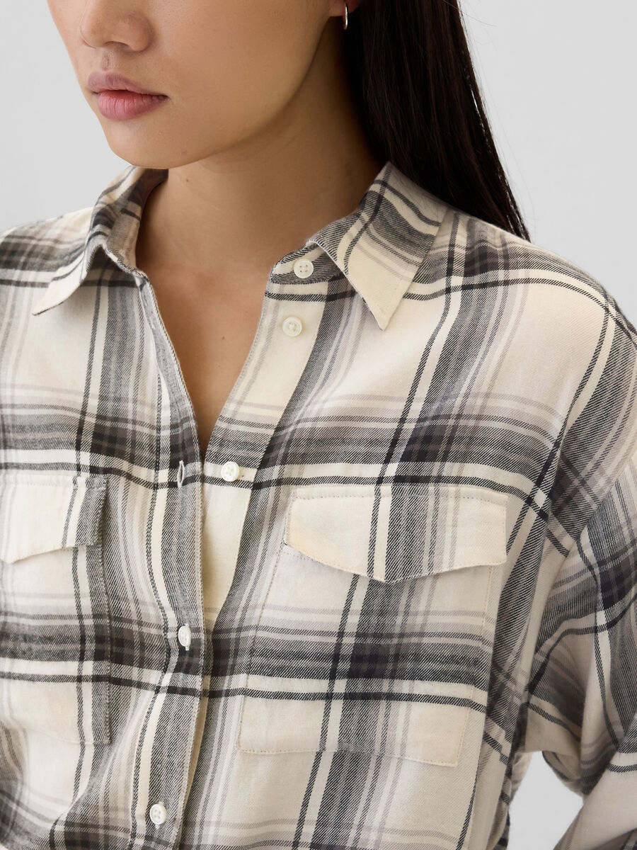 Check flannel shirt with pockets_3