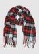 Multi-colour checked scarf with fringes_0
