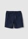 Blue pure cotton boys' cargo shorts regular fit_1