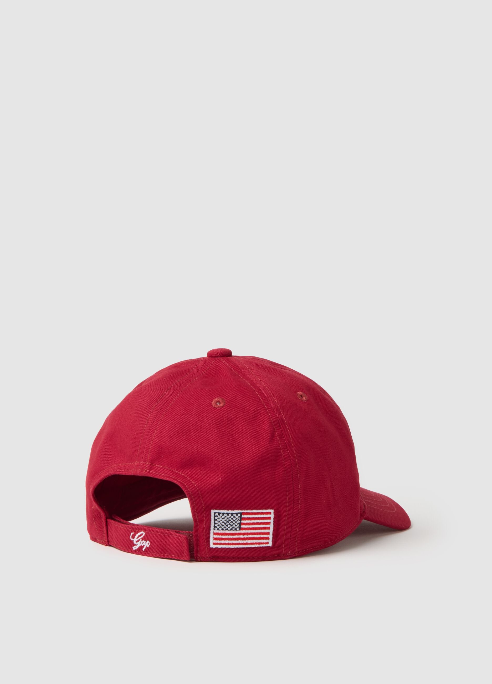 Denim baseball cap with logo embroidery
