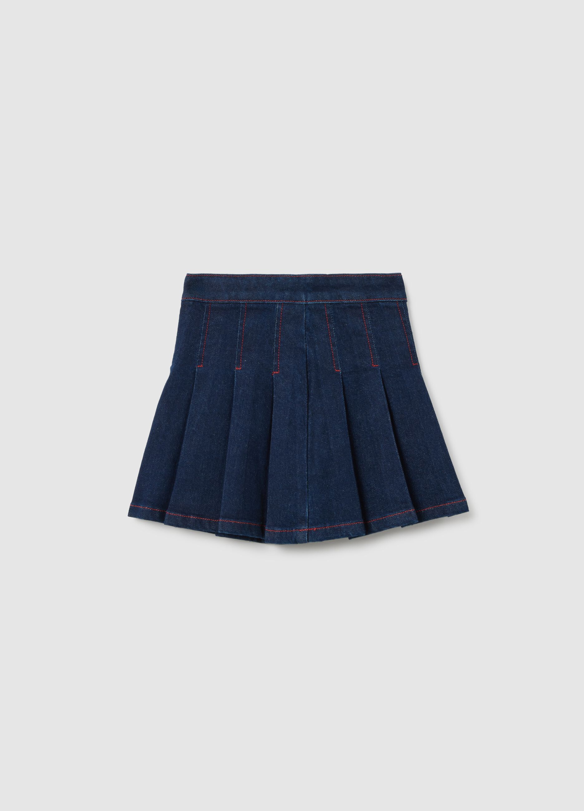 Girls' Blue Denim Skirt Regular Fit