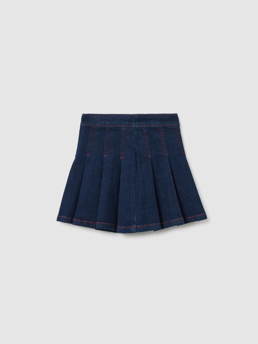 Girls' Blue Denim Skirt Regular Fit_1