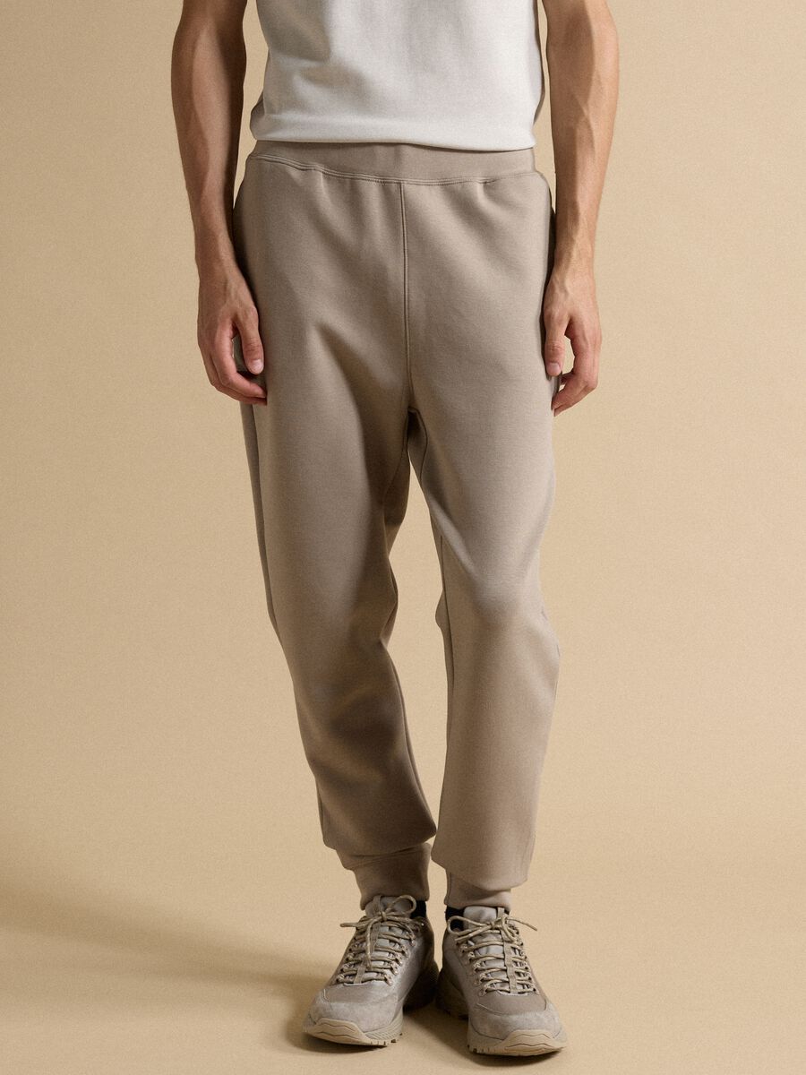Jogger grigi regular fit in tessuto elasticizzato Easy dry_1
