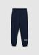 Boys' blue regular fit pure cotton trousers_4