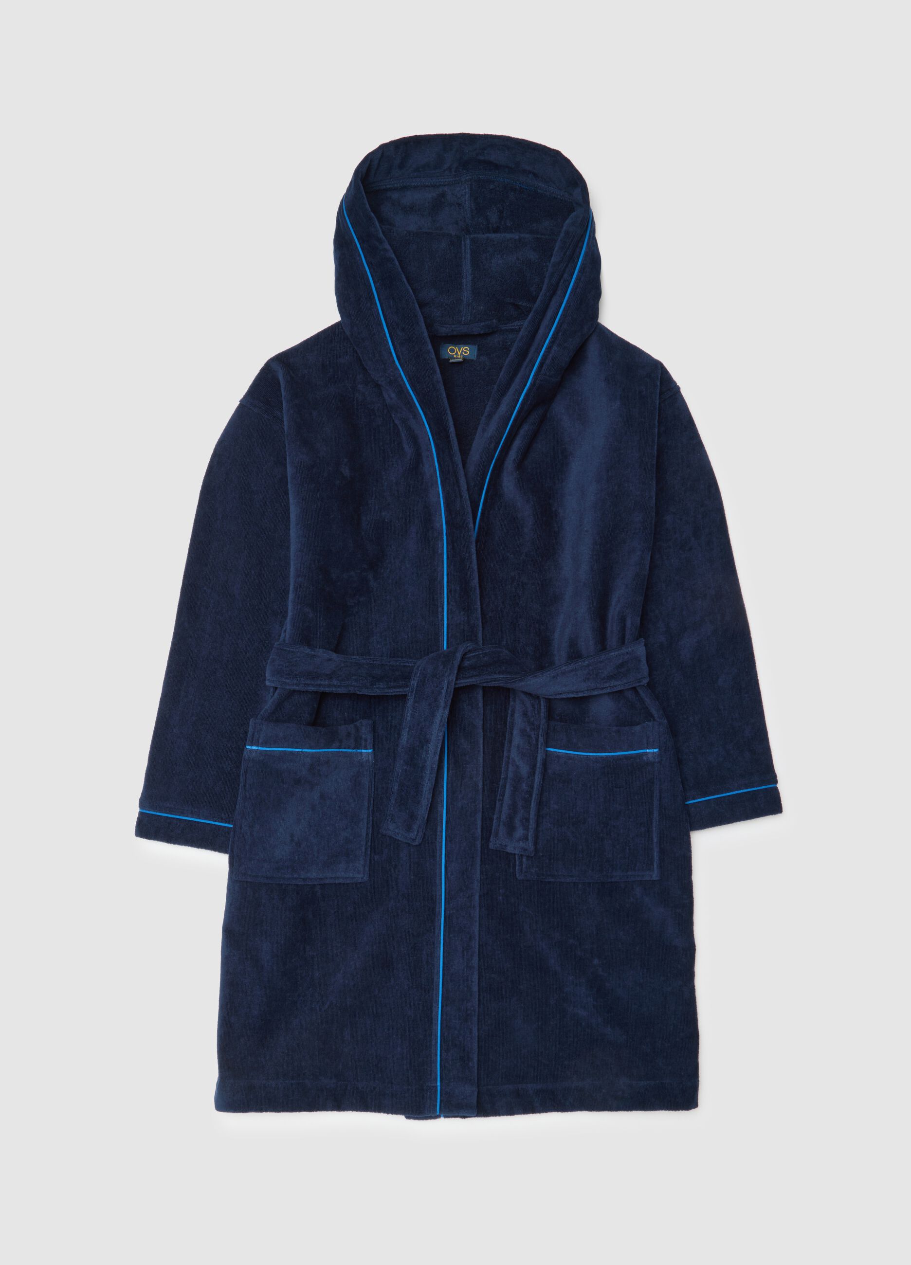 Boys' multicolour pure cotton bathrobe