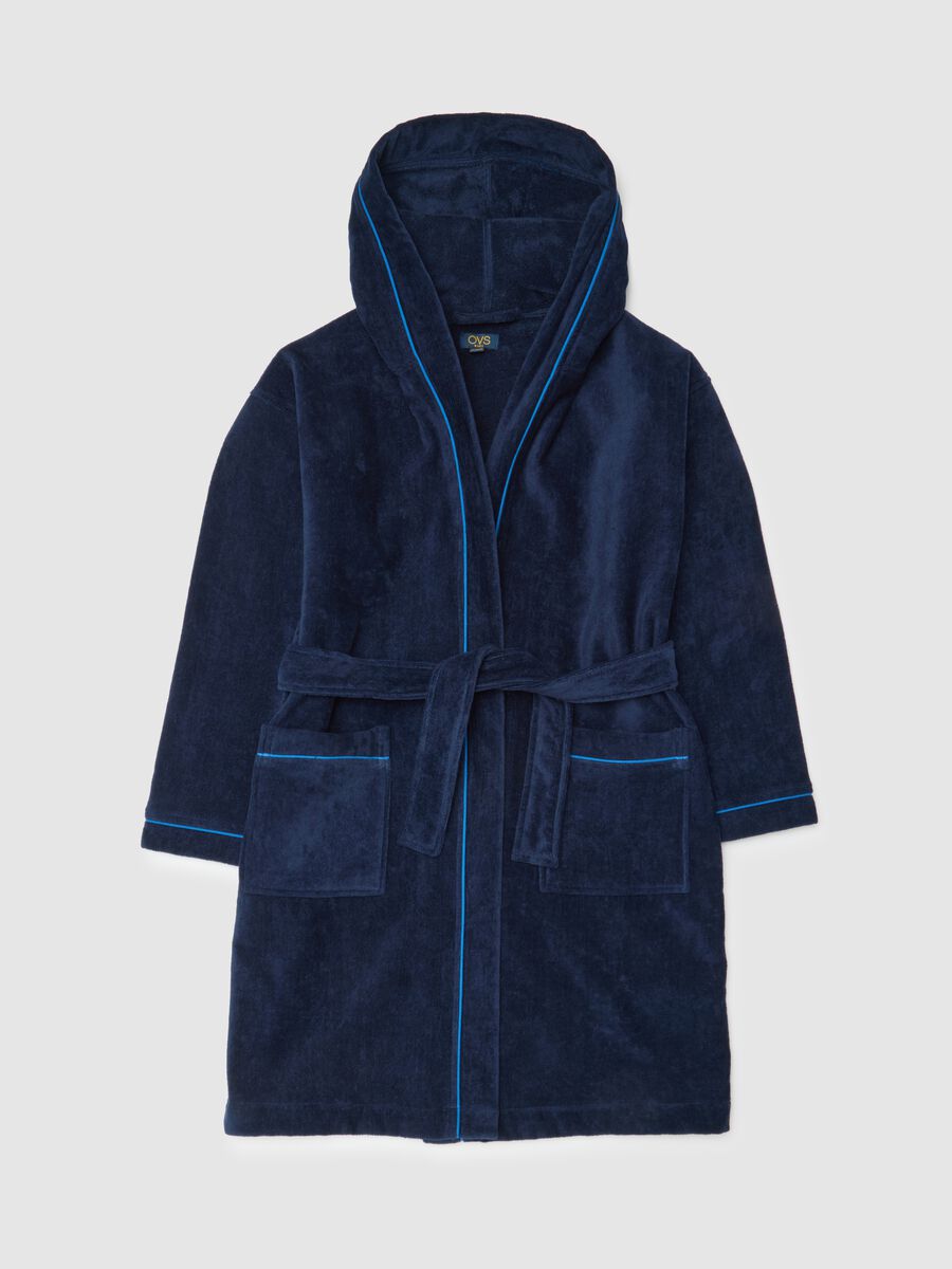 Boys' multicolour pure cotton bathrobe_0